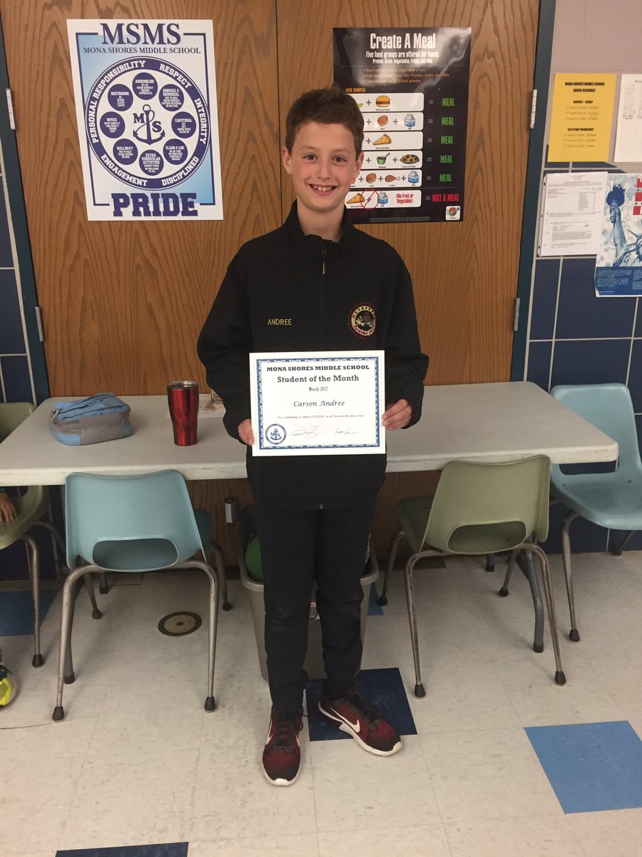 Mona Shores Middle School Na Twitteru A Big To These Six Students Of The Month Congrats To Carson Devin Drew Olivia Johnny And Megan Keep Living With Sailorpride Https T Co Xyggltukrv