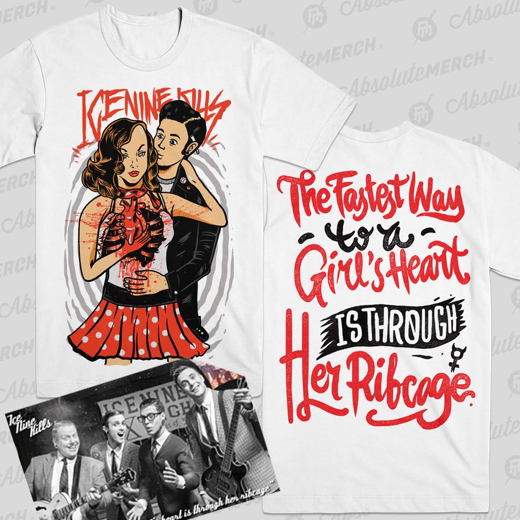  Get "The Fastest Way To A Girl's Heart Is Through Her Ribcage" shir...