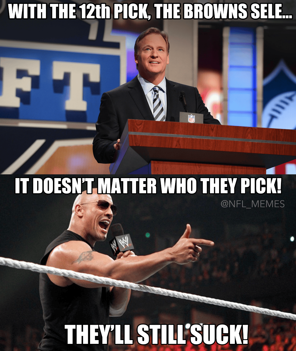 NFL Memes on Twitter "With the 12th pick, the Browns select… http//t