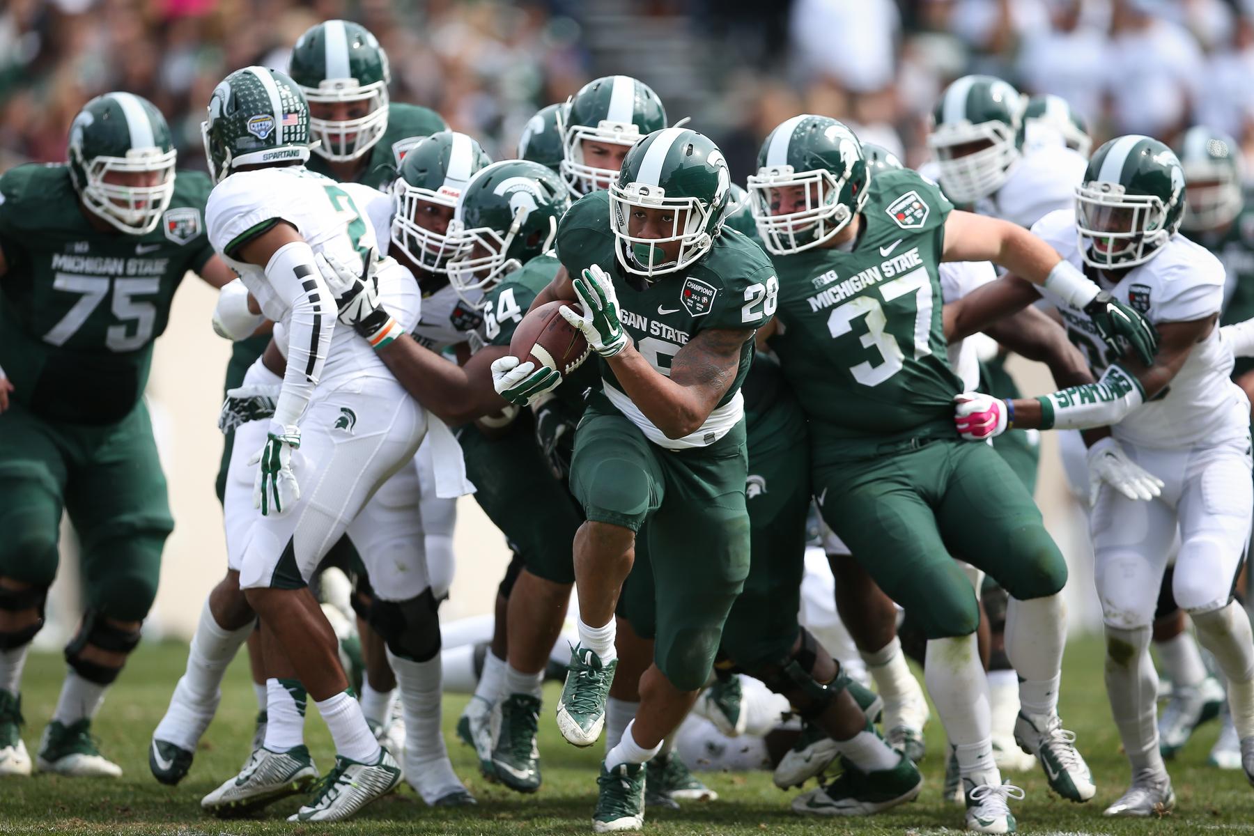 Michigan State Football on Twitter "Madre London rushed