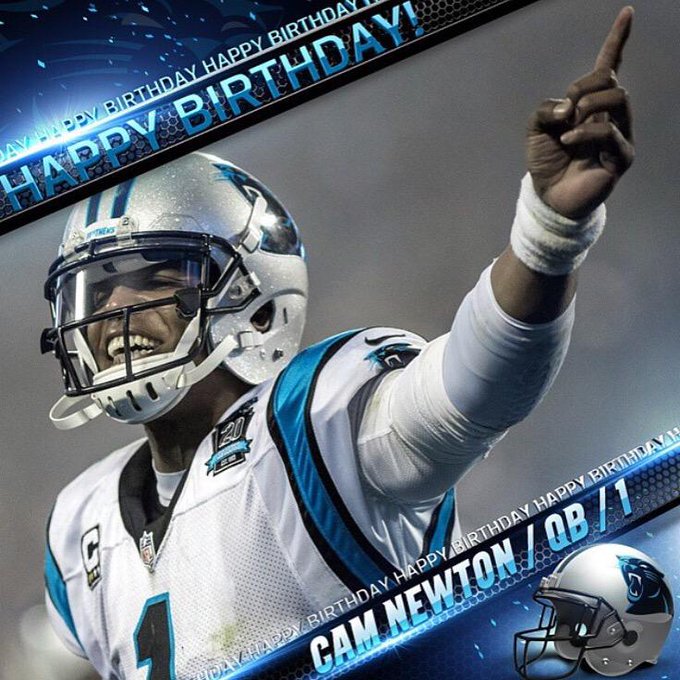 Cam Newton's Birthday Celebration HappyBday.to