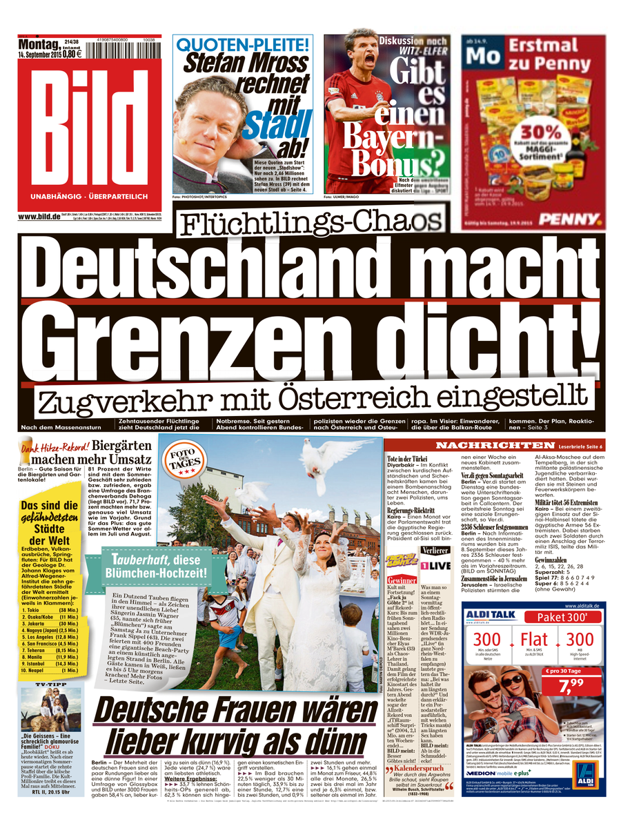 Bild Zeitung Titelseite Heute Diskussion Um Bild Schlagzeile Br24