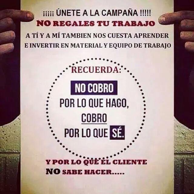 Bazarito Veracruzano on Twitter "No cobro por lo que hago sino por lo