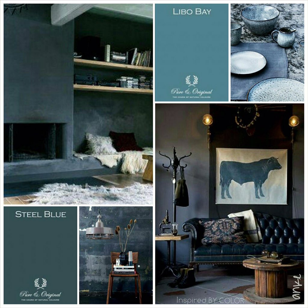 Pure & Original Na On Twitter: "Into The #Blue #Moodboard #Pure_And_Original #Libo Bay #Steel Blue #Limepaint #Natural #Nontoxic #Paint Https://T.co/Ogem9Iycgx" / Twitter