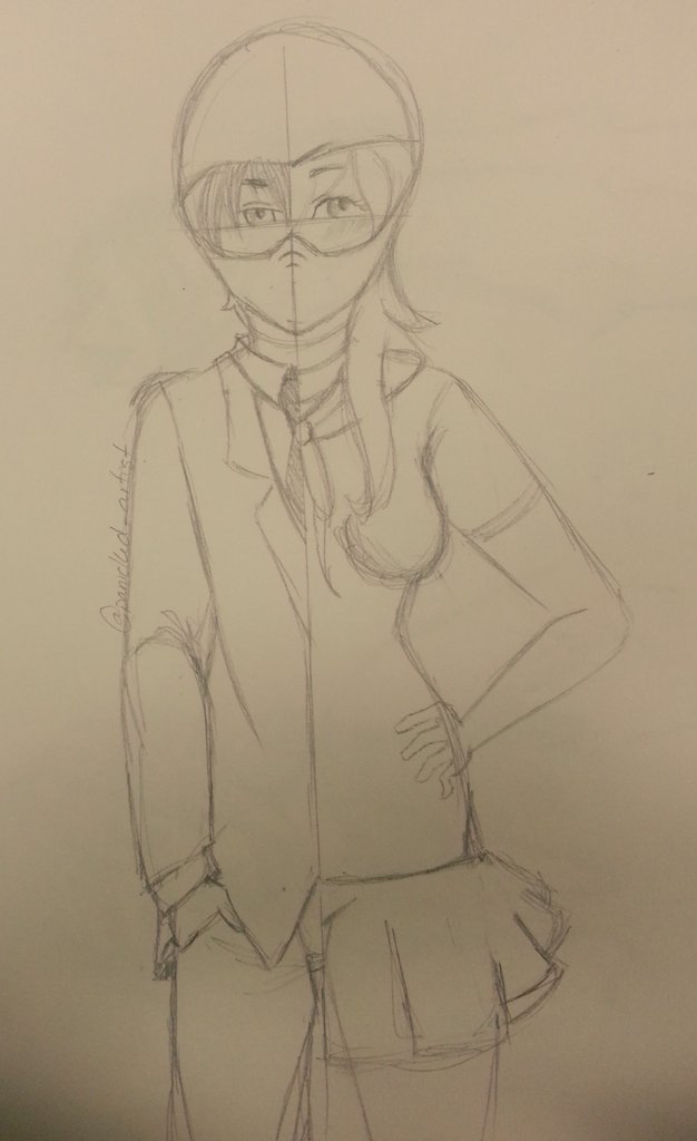 Half Girl And Half Boy Drawing