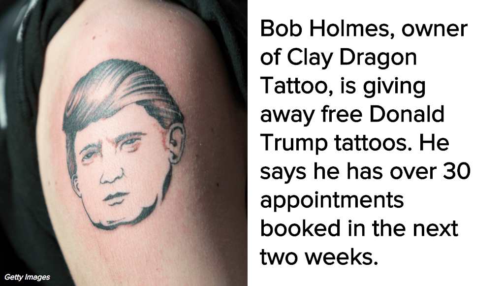 The New Hampshire tattoo parlor giving away free Trump