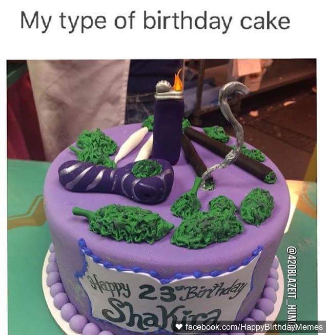 Happy Birthday Weed Cake Meme