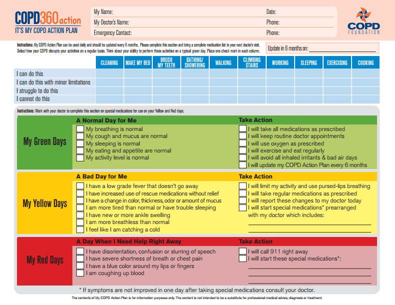COPD Foundation on Twitter "DL "My COPD Action Plan" for self