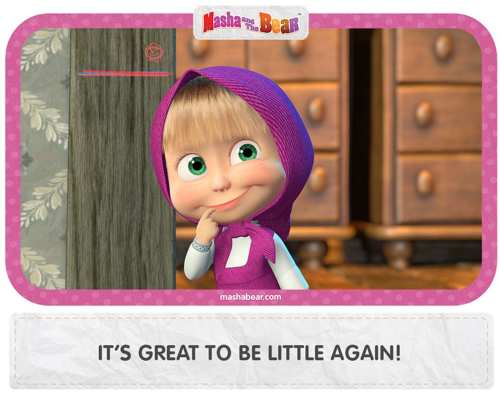 Masha and the Bear on Twitter "Do you also dream to be little again