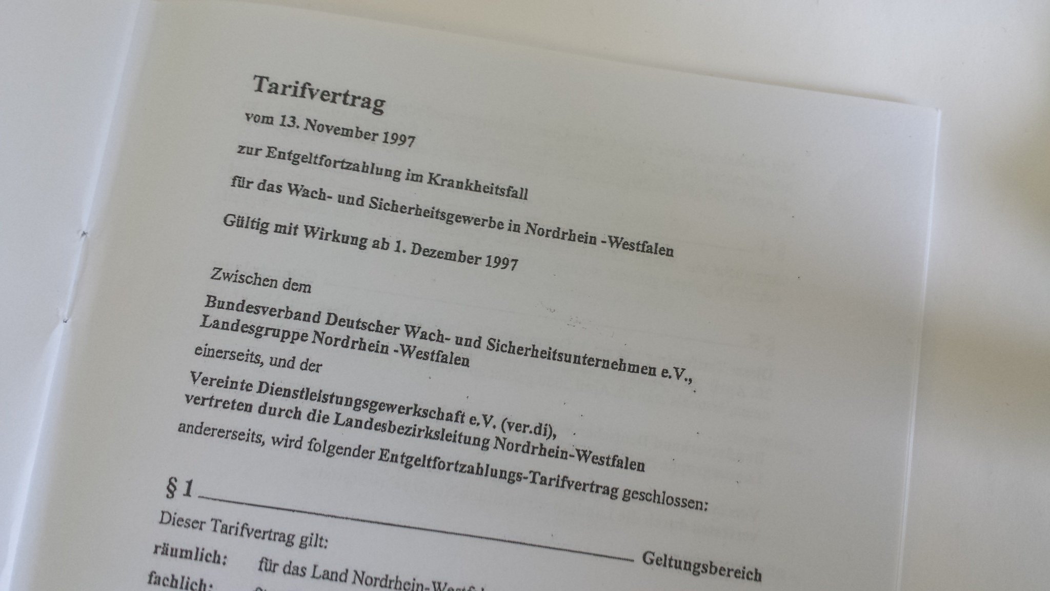 Tarifvertrag Sicherheitsgewerbe The Job Letter