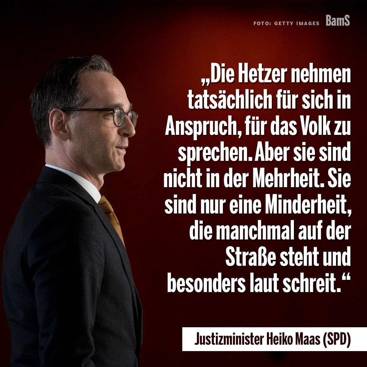 .heikomaas glaubt fest daran, dass die mehrheit der deutschen den hass