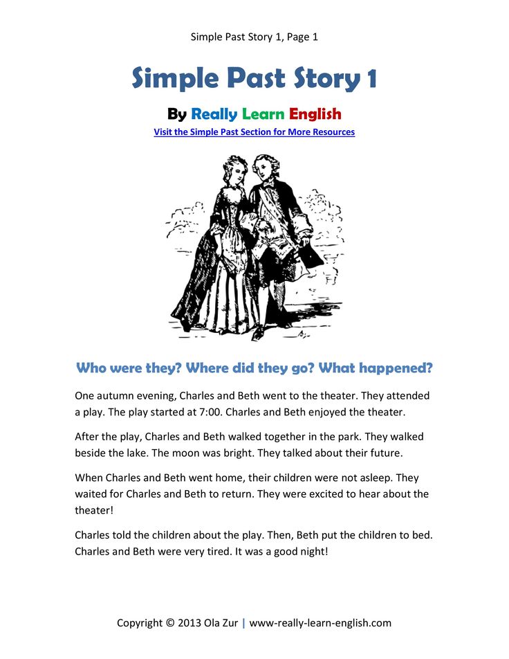 English Exam Ninja on Twitter "Free, printable short story, SIMPLE