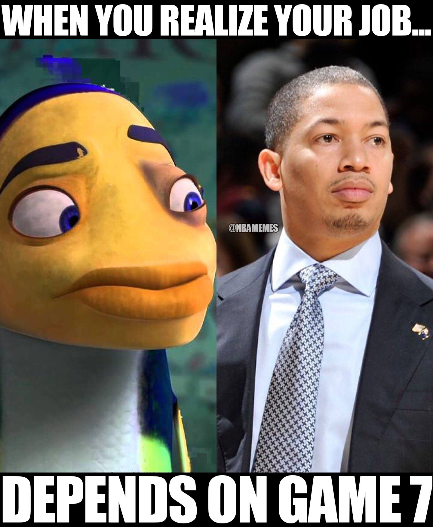 NBA Memes on Twitter "Tyronn Lue watching Game 7 right