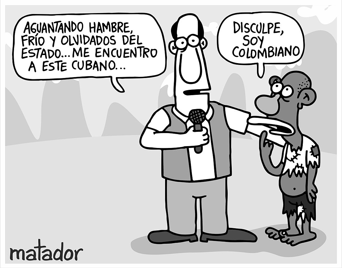 'desplazados y refugiados', por matador. vea más caricaturas del día→