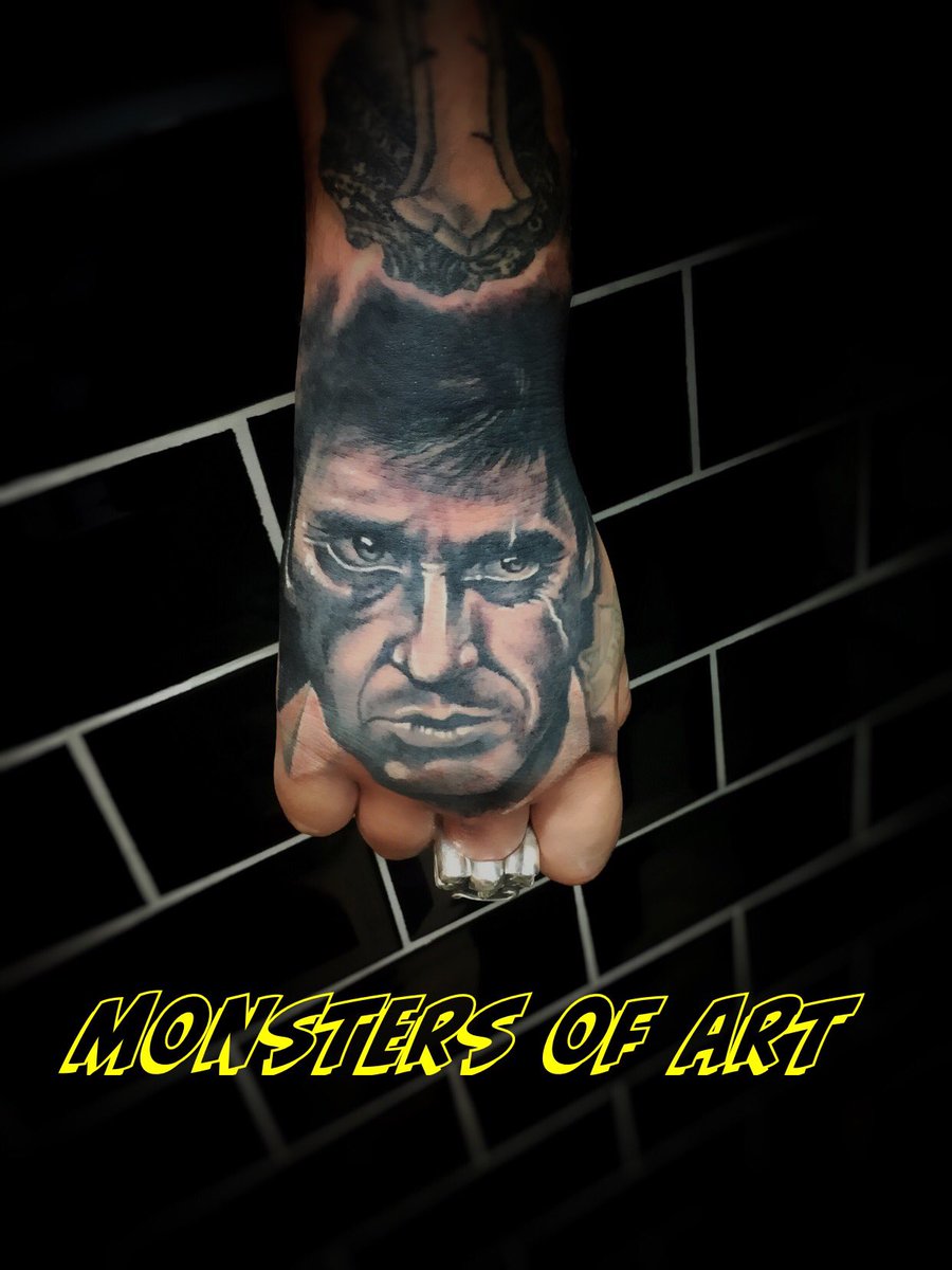 Dan Gold On Twitter: "Say Hello To My Little Hand Tattoo I Did Yesterday # Scarface @Moagallery @Sabretattoo Https://T.co/Czy4Cotcyv" / Twitter 1200_x_900_jpg