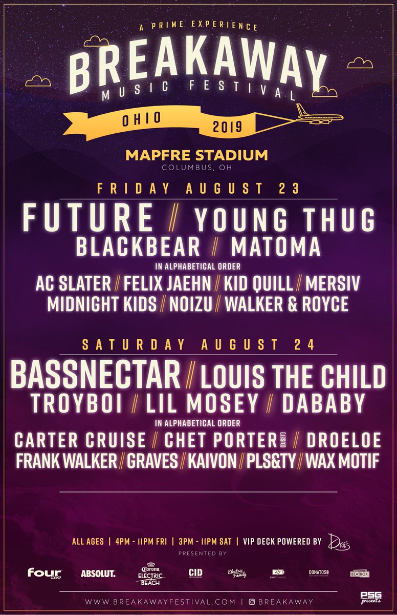 Breakaway Music Festival Columbus 2019 Lineup Tickets Dates Spacelab Festival Guide