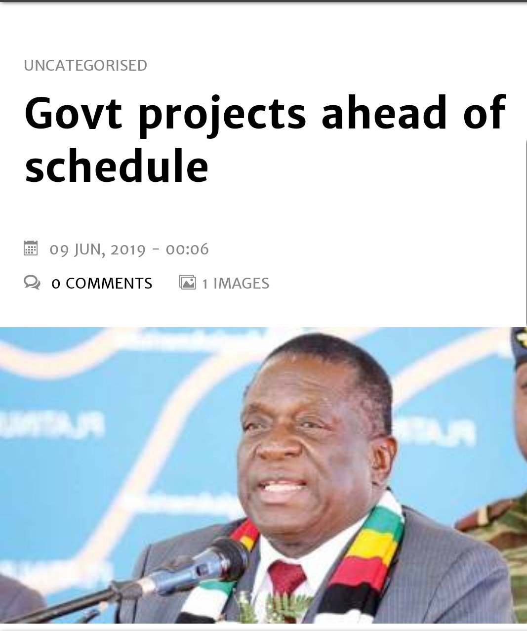Prof Jonathan Moyo on Twitter ""GOVT PROJECTS AHEAD OF SCHEDULE