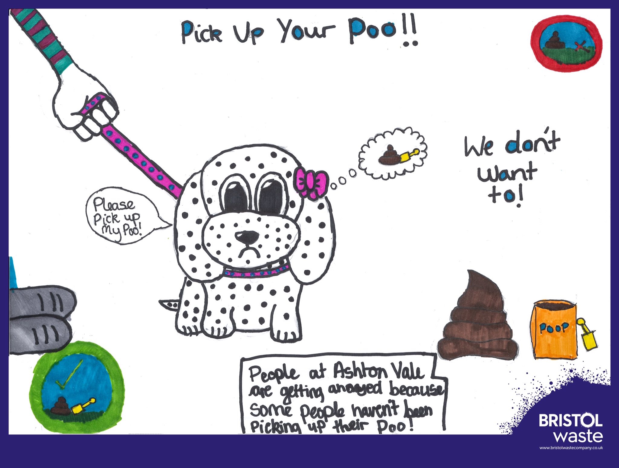 Kids Picking Up Dog Poop