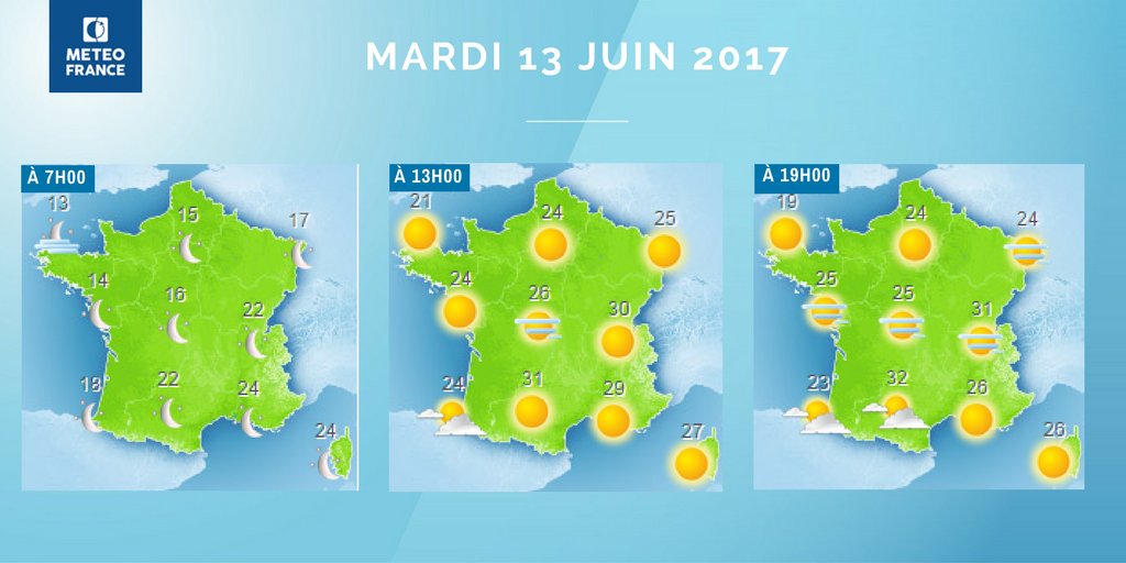 MétéoFrance on Twitter "MeteoDeDemain Les très fortes chaleurs se