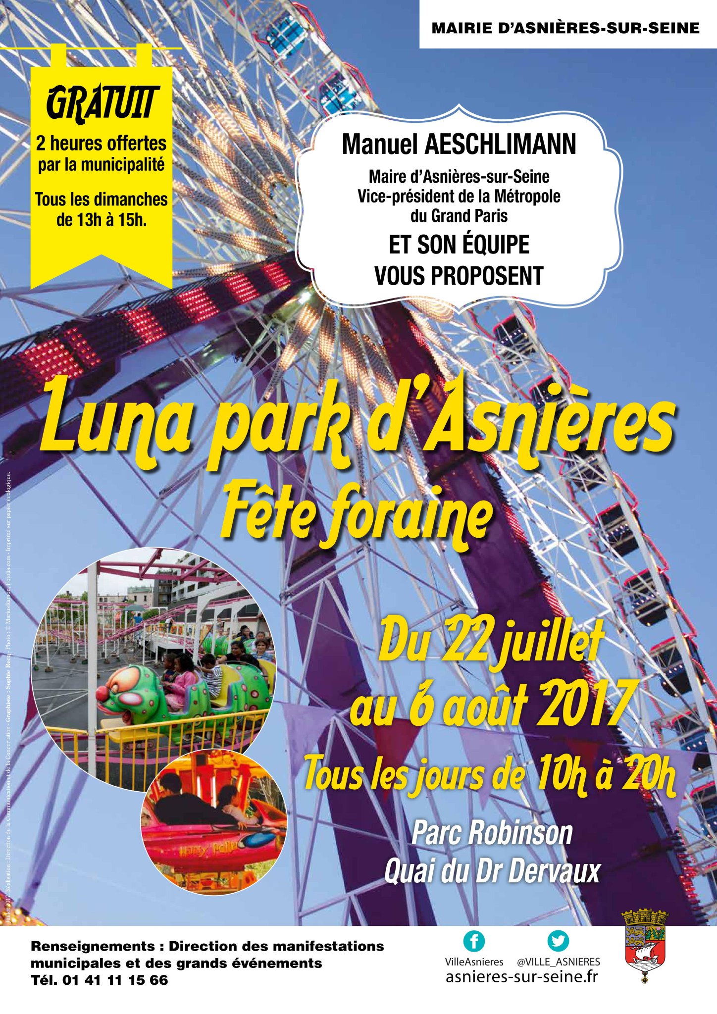 Mairie d'Asnières on Twitter "Du 22 juillet au 6 août, la fête foraine