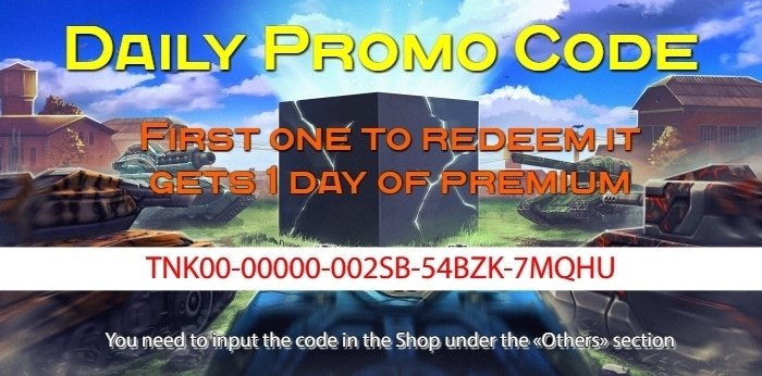 Tanki Online on Twitter "Daily Promo Code First one to redeem the code gets 1 day of Premium!…