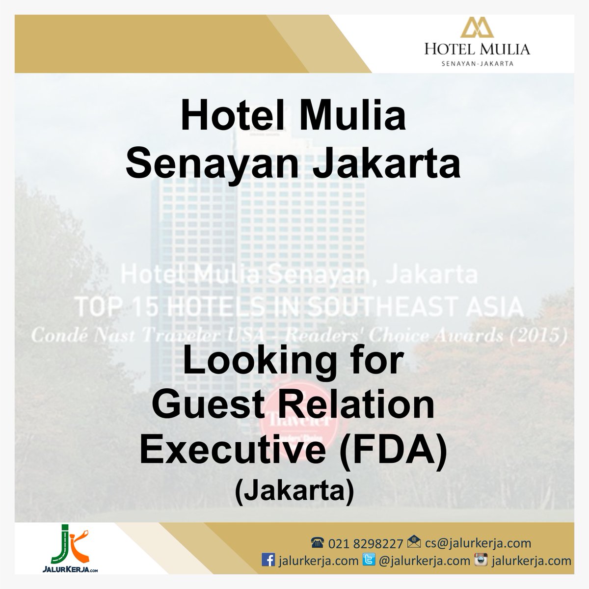 Lowongan Kerja Di Hotel Jakarta 2017 mazalie