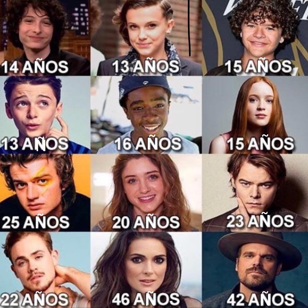 Stranger Things on Twitter "StrangerThings La edad de todos los
