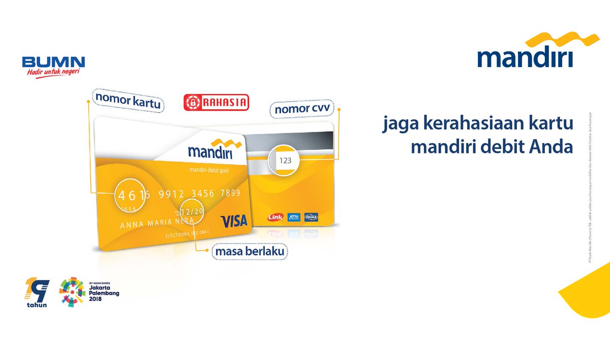 Nomor Cvv Kartu Debit Mandiri