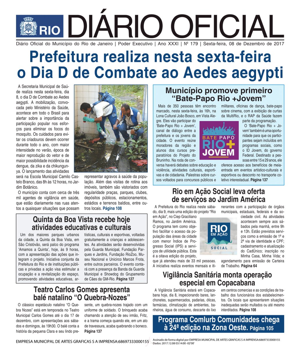Diario Do Municipio Do Rio De Janeiro