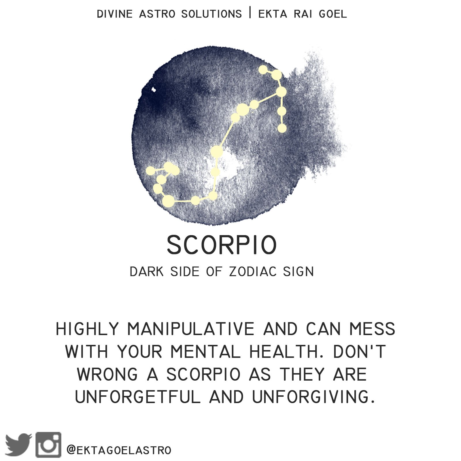 Scorpio zodiac sign dark side