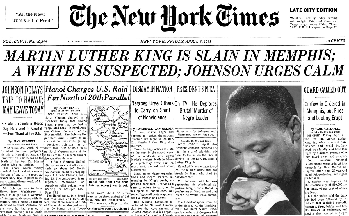 NYT Archives on Twitter "Fifty years ago today, the Rev. Martin Luther