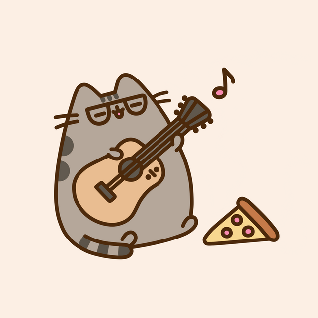 Pusheen the cat on Twitter "🎶...i'm in love with the shape of 🍕 https