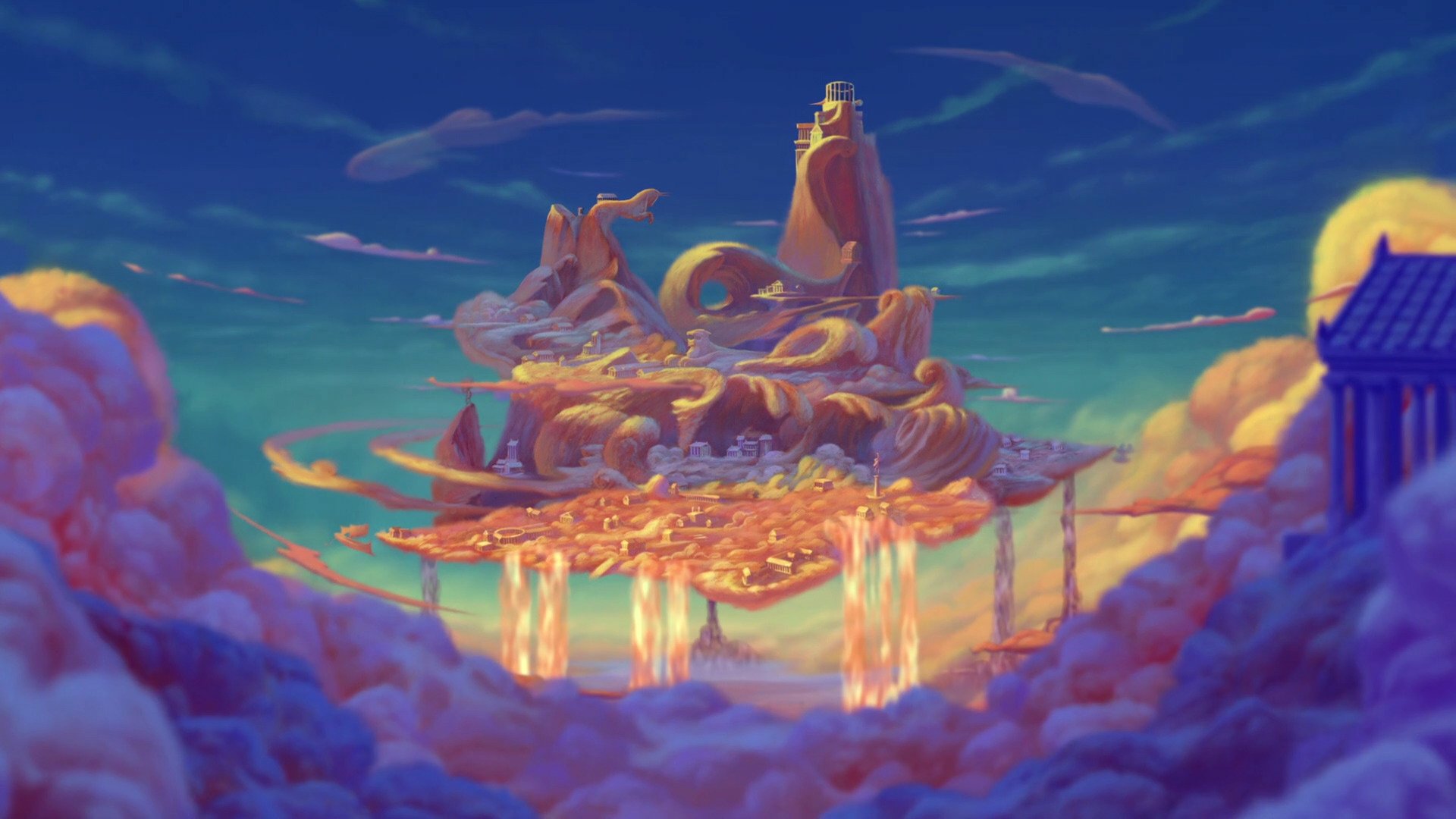Tohad on Twitter "Backgrounds from Hercules (1997,Walt Disney Pictures