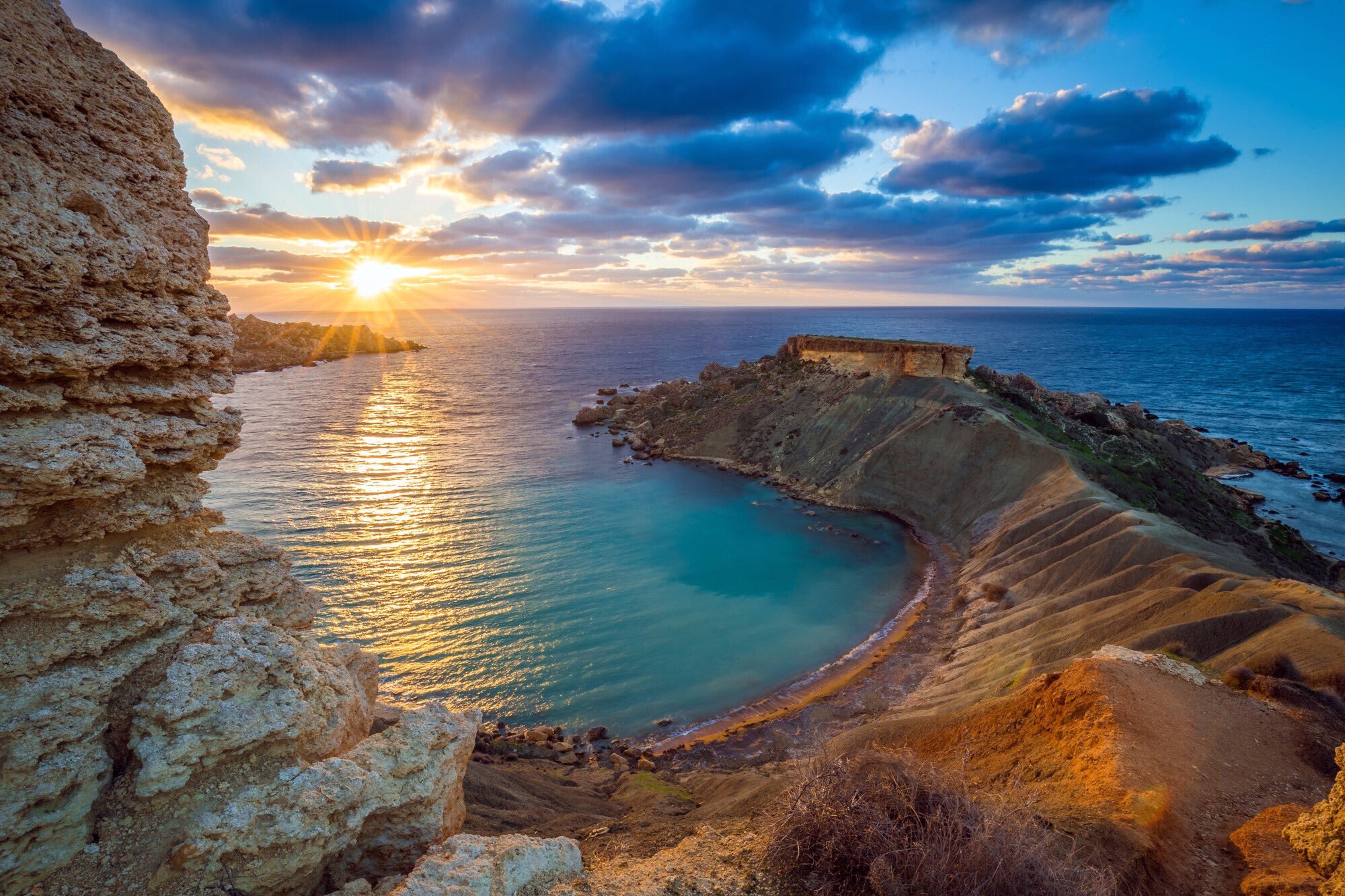 European Beauty on Twitter "Ġnejna Bay is a popular tourist