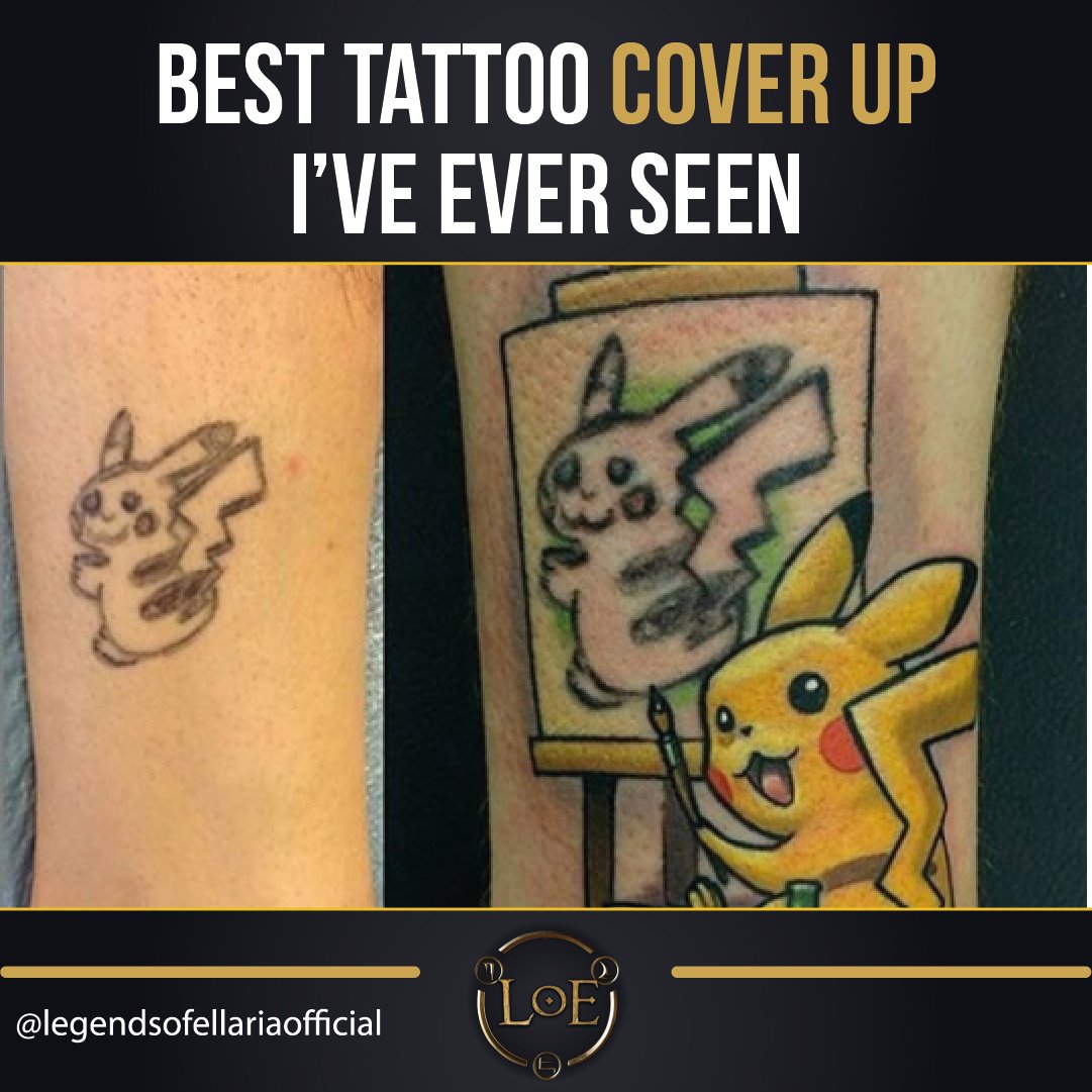 Pikachu Tattoo Cover Up