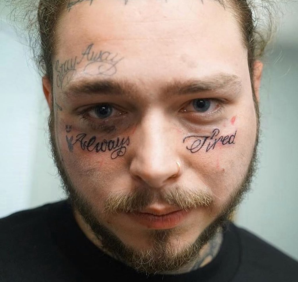 Kim Windyka On Twitter: "Breaking: Post Malone Has Replaced Steve-O As My Tattoo Role Model Https://T.co/Kqz8Jyiqw4" / Twitter 972_x_1024_jpg