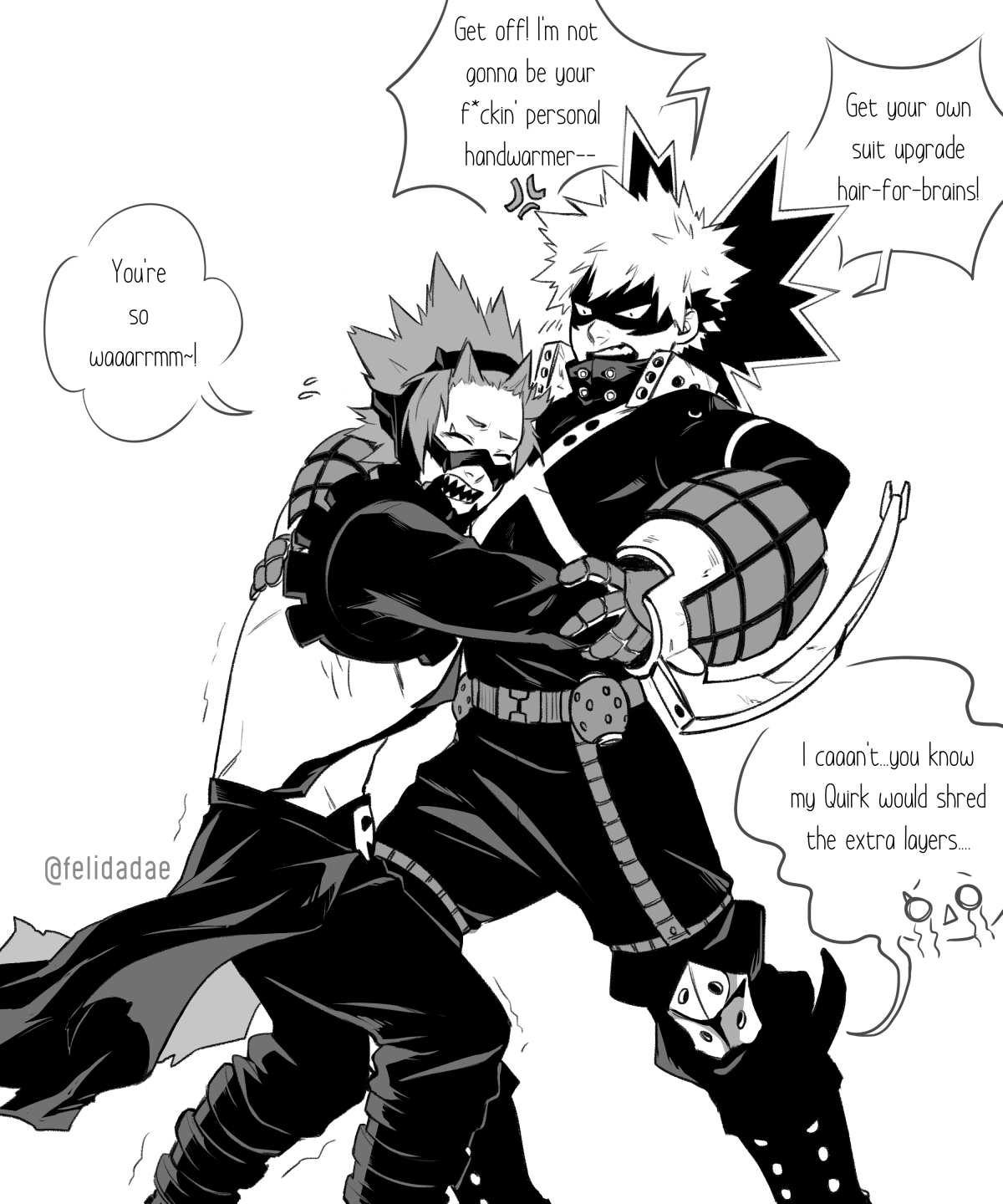 addie 🌻 on Twitter "[MHA] Unexpected bonus of Bakugou’s winter hero