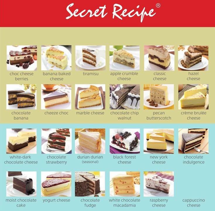 jenis kek secret recipe
