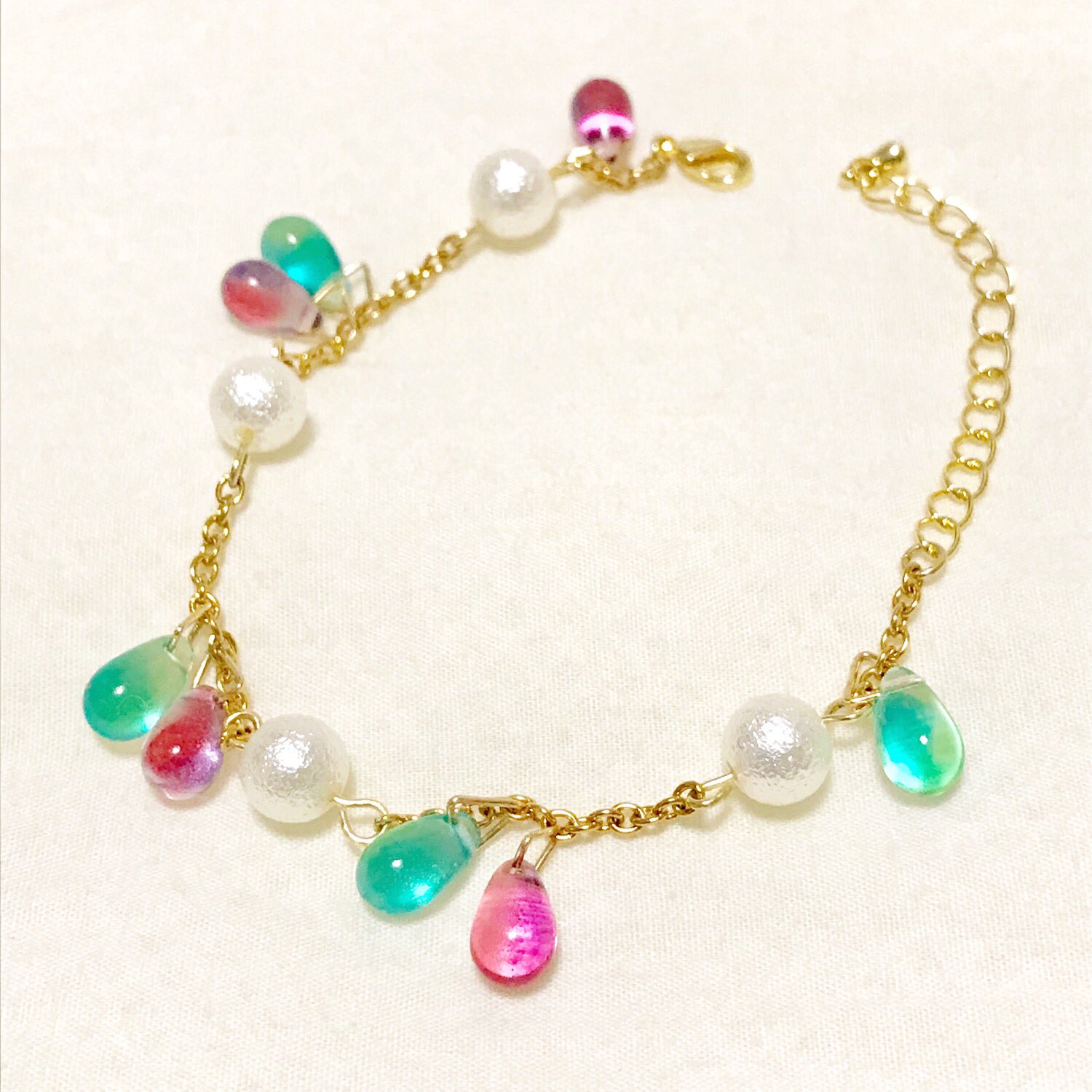 なずみ on Twitter "《抽選で1名様にプレゼント》 ニックとジュディの瞳の色をしたドロップビーズと、コットンパールを繋げたチェーン