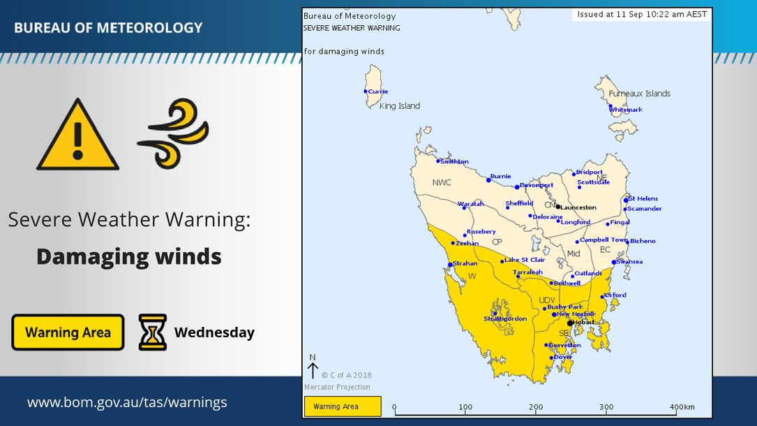 Bureau of Meteorology, Tasmania on Twitter "⚠️ Severe Weather Warning