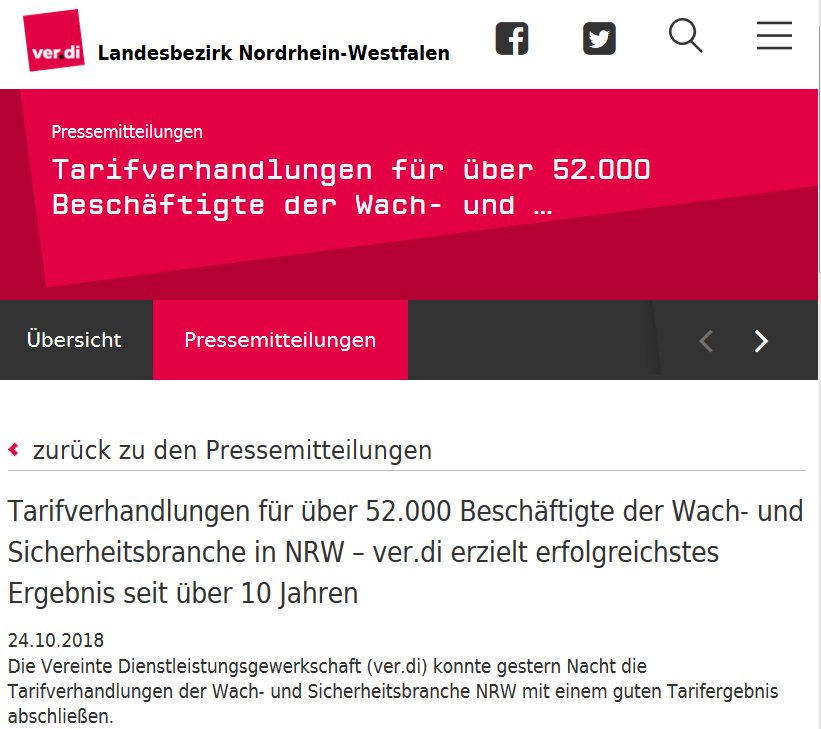 Tarifvertrag Sicherheitsgewerbe Nrw The Job Letter