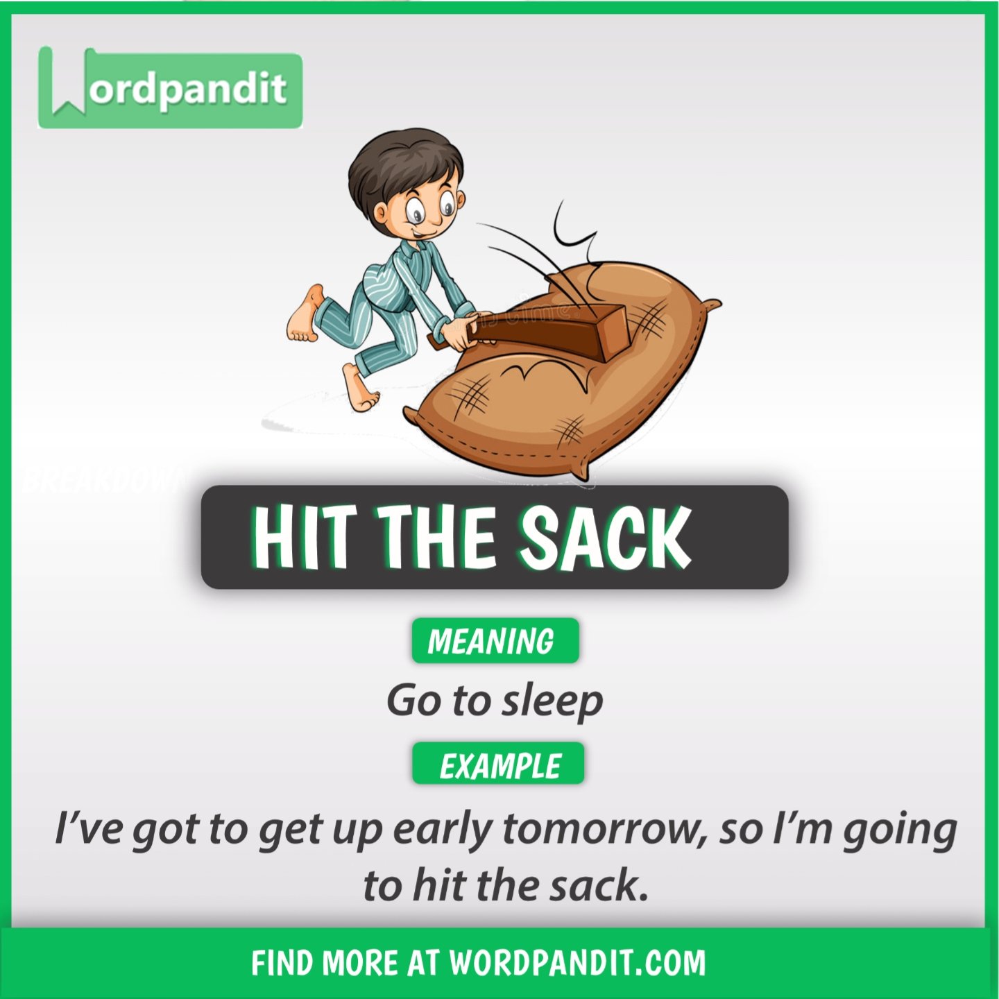 Hit The Hay Idiom