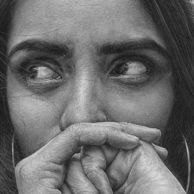 Realistic Acrylic Portrait Painting