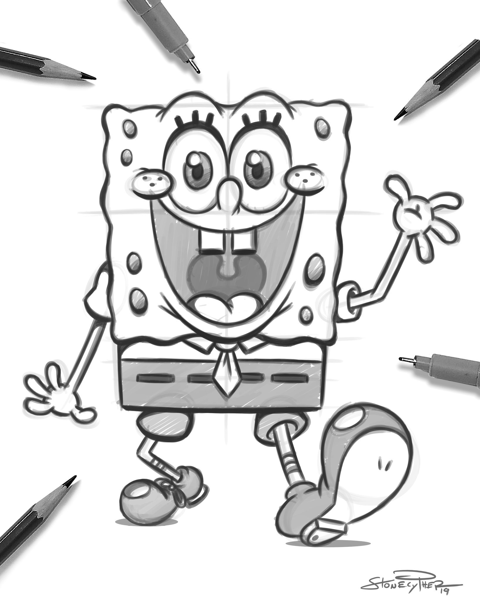 Spongebob Drawings In Pencil