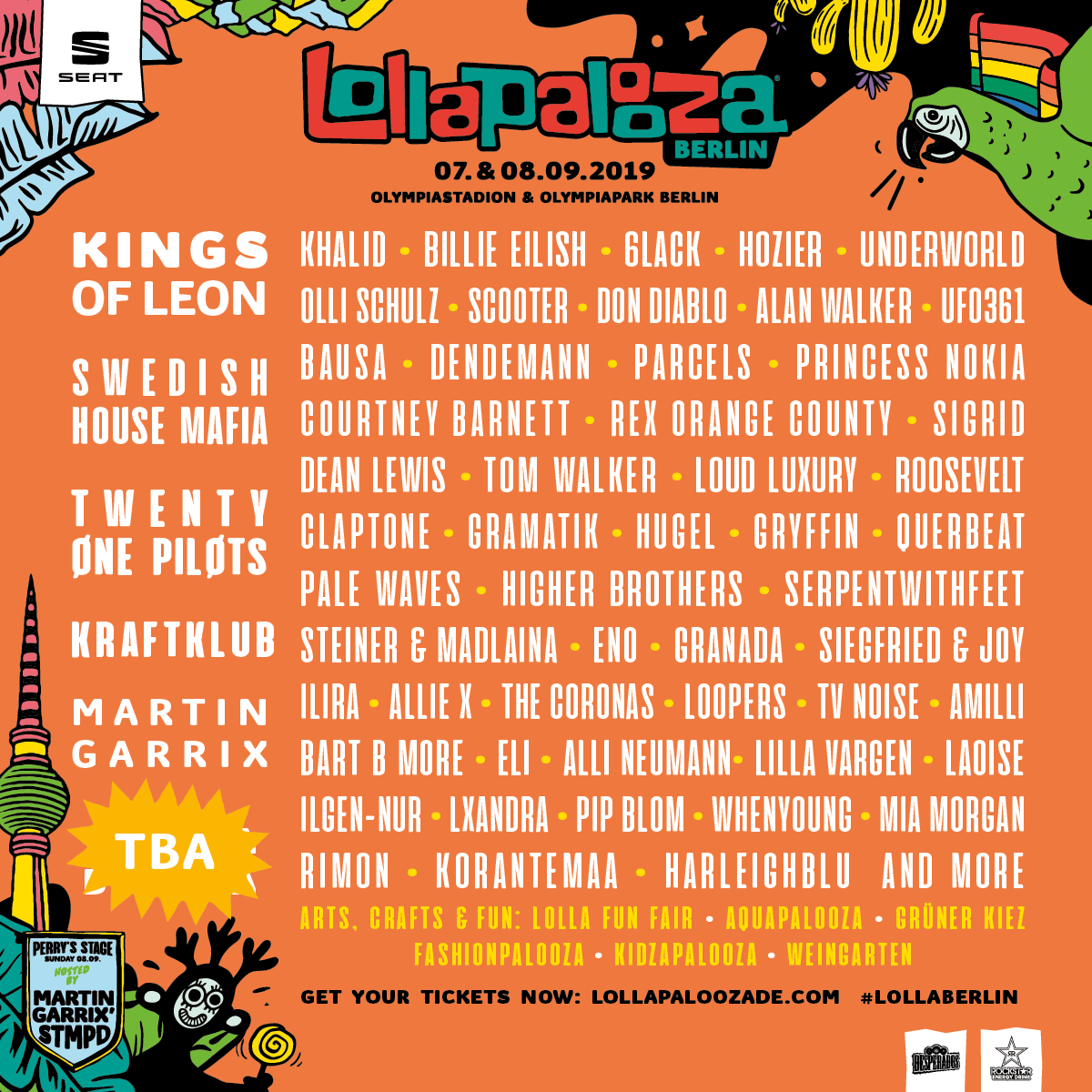 Lollapalooza Lineup 2020 Lollapalooza Berlin Festival 2020 Line Up