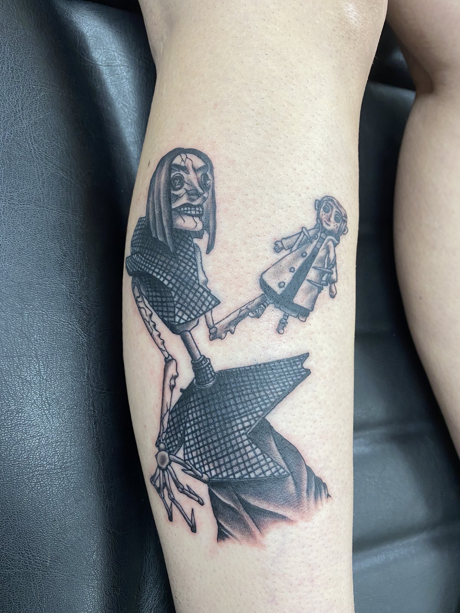Morgan ⁷ π No Twitter: "I Just Have Eight Tattoos Right Now, But Here Are A Few Of Mine! Pictured In Order Are The Other Mother And Coraline Doll, Tae's Silhouette From 2048_x_1536_jpg