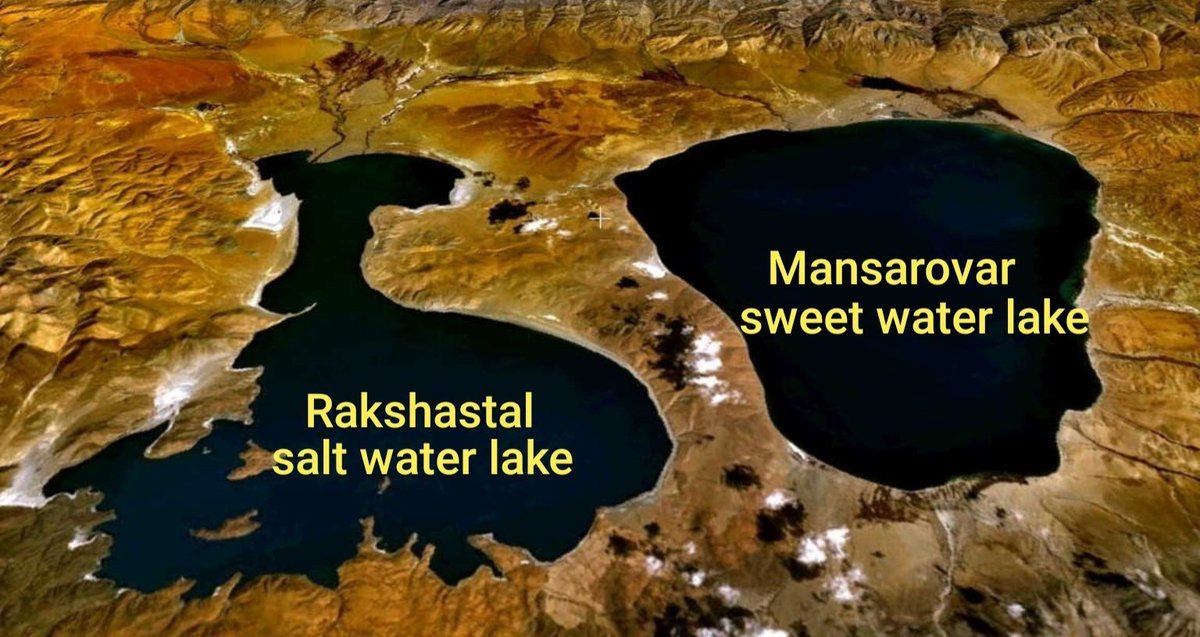 Ticker on Twitter "Mansarovar is 15000 ft high sweet water lake in