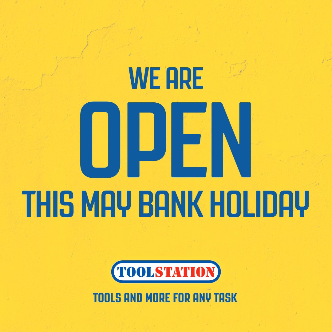 Toolstation UK on Twitter "We are open this Bank Holiday Monday! To