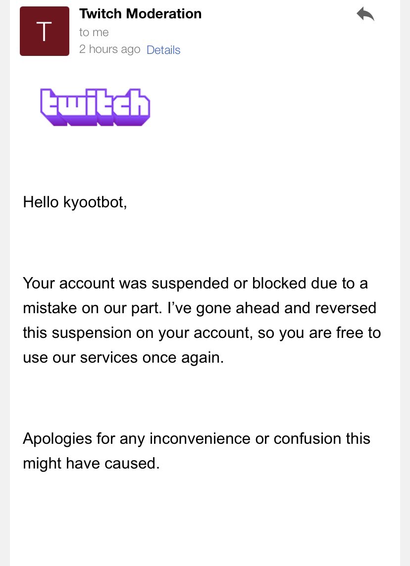 kyootbot on Twitter "IM UNBANNED EVERYONE!! IM SO HAPPY D https//t