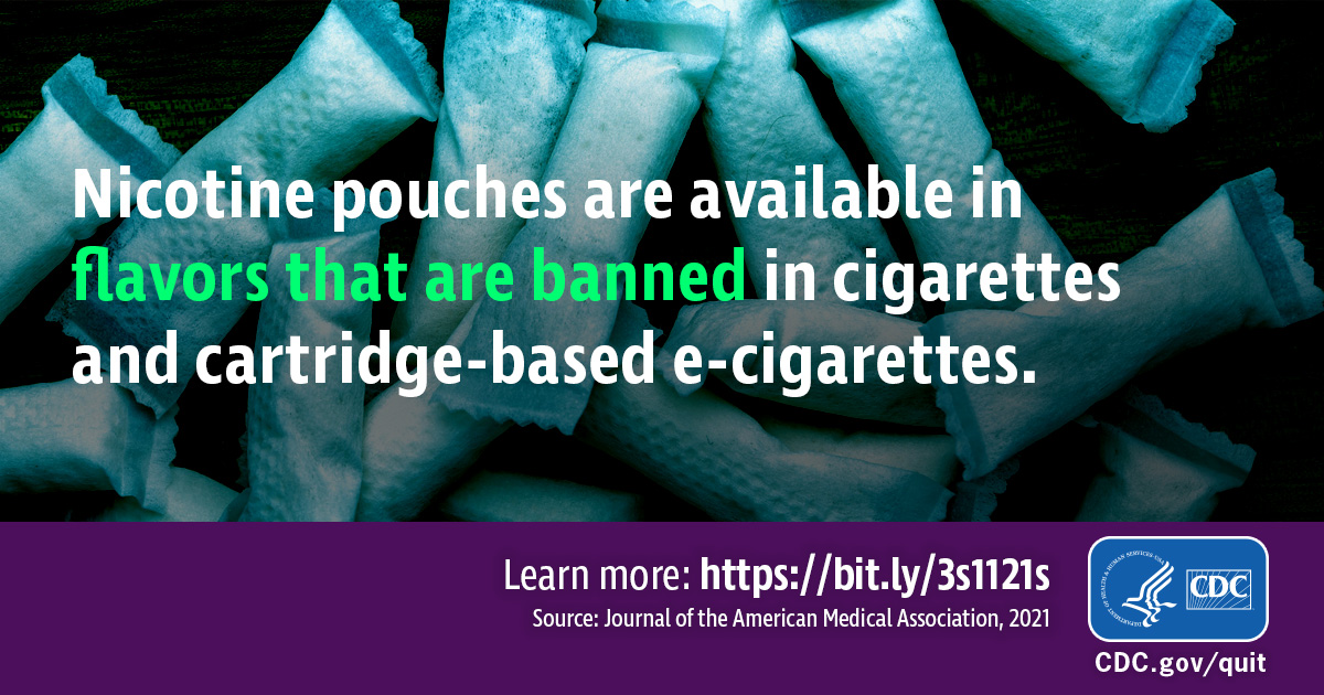CDC Tobacco Free on Twitter "Nicotine pouches are prefilled